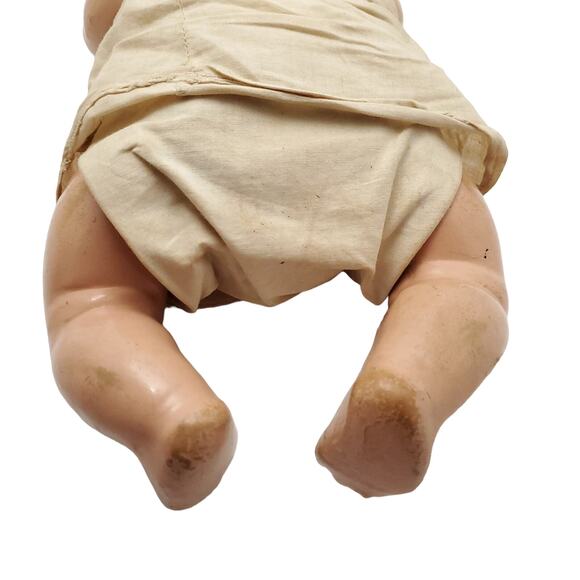 Antique Composition Baby Doll Painted Eyes 14" Collectible - Picture 11 of 13